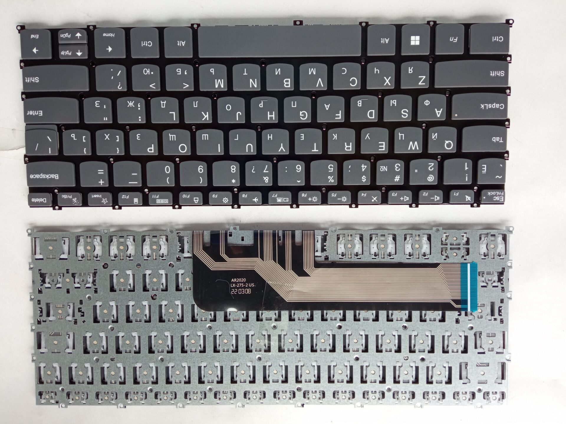 Picture of New Replacement Laptop Keyboard For LENOVO AIR 14 2020/YogaSlim714/YOGA14S Grey (OEM) RU Layout